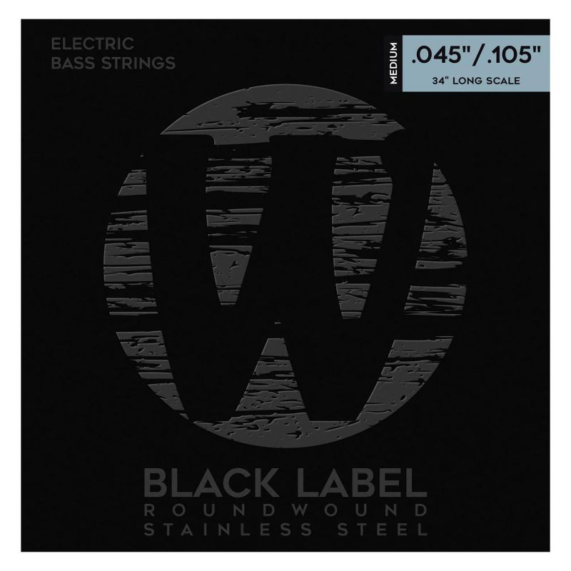 Набор струн WARWICK 40200 Black Label Medium 4-String (45-105)